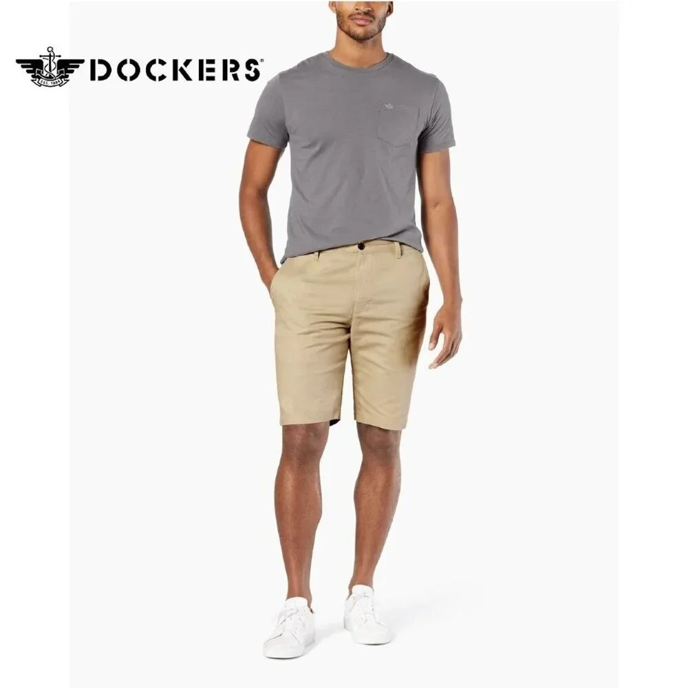 Dockers Men's Khaki Zip fly Comfort Short‎